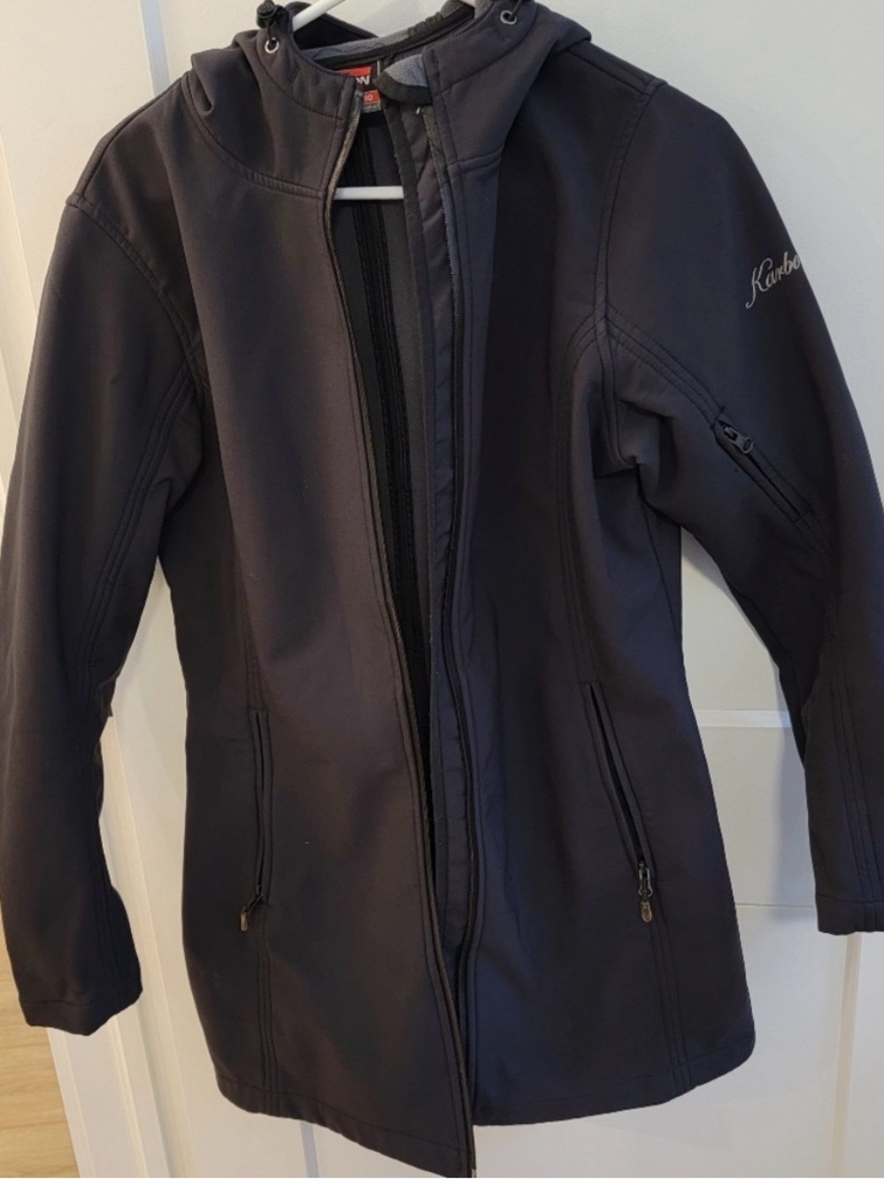 Karbon Women's Black Lightweight Softshell Jacket with Hood